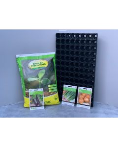 Moestuinpakket 11 - 3 zakjes zaden -  Florentus zaai- en stekgrond 10 L - zaadbakjes