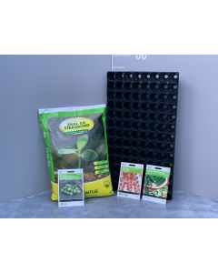 Moestuinpakket 2 - 3 zakjes zaden -  Florentus zaai- en stekgrond 10 L - zaadbakjes