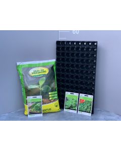 Moestuinpakket 1 - 3 zakjes zaden -  Florentus zaai- en stekgrond 10 L - zaadbakjes